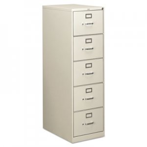 HON 315CPQ 310 Series Five-Drawer, Full-Suspension File, Legal, 26-1/2d, Light Gray HON315CPQ