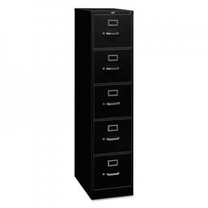 HON 315CPP 310 Series Five-Drawer, Full-Suspension File, Legal, 26-1/2d, Black HON315CPP