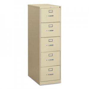 HON 315CPL 310 Series Five-Drawer, Full-Suspension File, Legal, 26-1/2d, Putty HON315CPL
