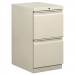 HON 33820RQ Efficiencies Mobile Pedestal File w/Two File Drawers, 19-7/8d, Light Gray HON33820RQ