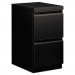 HON 33820RP Efficiencies Mobile Pedestal File w/Two File Drawers, 19-7/8d, Black HON33820RP