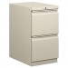 HON 33823RQ Efficiencies Mobile Pedestal File w/Two File Drawers, 22-7/8d, Light Gray HON33823RQ