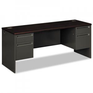 HON 38854NS 38000 Series Kneespace Credenza, 72w x 24d x 29-1/2h, Mahogany/Charcoal HON38854NS