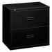 basyx 432LP 400 Series Two-Drawer Lateral File, 30w x 19-1/4d x 28-3/8, Black BSX432LP