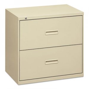 basyx 432LL 400 Series Two-Drawer Lateral File, 30w x 19-1/4d x 28-3/8h, Putty BSX432LL