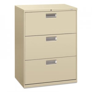 HON 673LL 600 Series Three-Drawer Lateral File, 30w x 19-1/4d, Putty HON673LL