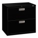 HON 672LP 600 Series Two-Drawer Lateral File, 30w x 19-1/4d, Black HON672LP