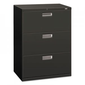 HON 673LS 600 Series Three-Drawer Lateral File, 30w x 19-1/4d, Charcoal HON673LS