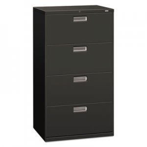 HON 674LS 600 Series Four-Drawer Lateral File, 30w x 19-1/4d, Charcoal HON674LS