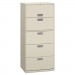 HON 675LQ 600 Series Five-Drawer Lateral File, 30w x 19-1/4d, Light Gray HON675LQ