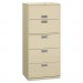 HON 675LL 600 Series Five-Drawer Lateral File, 30w x 19-1/4d, Putty HON675LL