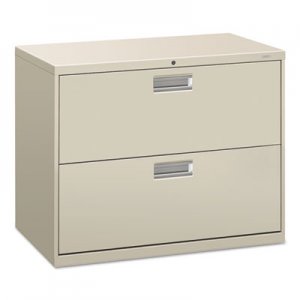 HON 682LQ 600 Series Two-Drawer Lateral File, 36w x 19-1/4d, Light Gray HON682LQ