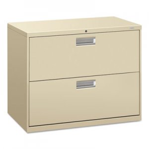 HON 682LL 600 Series Two-Drawer Lateral File, 36w x 19-1/4d, Putty HON682LL