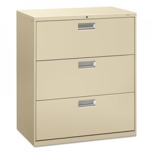 HON 683LL 600 Series Three-Drawer Lateral File, 36w x 19-1/4d, Putty HON683LL