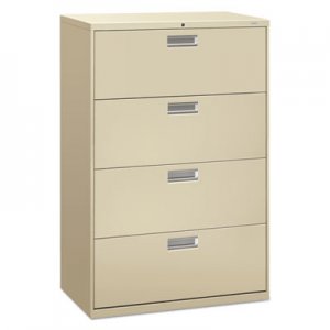 HON 684LL 600 Series Four-Drawer Lateral File, 36w x 19-1/4d, Putty HON684LL