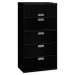 HON 685LP 600 Series Five-Drawer Lateral File, 36w x 19-1/4d, Black HON685LP