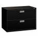 HON 692LP 600 Series Two-Drawer Lateral File, 42w x 19-1/4d, Black HON692LP