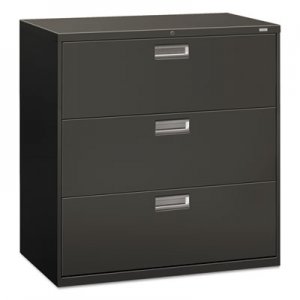 HON 693LS 600 Series Three-Drawer Lateral File, 42w x 19-1/4d, Charcoal HON693LS