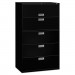 HON 695LP 600 Series Five-Drawer Lateral File, 42w x 19-1/4d, Black HON695LP