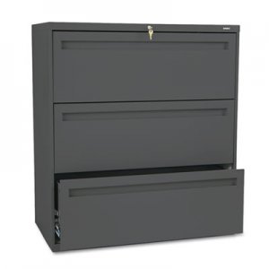 HON 783LS 700 Series Three-Drawer Lateral File, 36w x 19-1/4d, Charcoal HON783LS