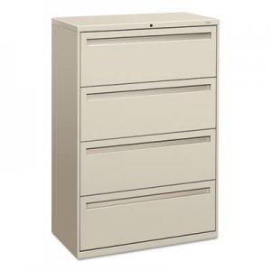 HON 784LQ 700 Series Four-Drawer Lateral File, 36w x 19-1/4d, Light Gray HON784LQ