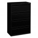 HON 784LP 700 Series Four-Drawer Lateral File, 36w x 19-1/4d, Black HON784LP