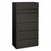 HON 785LS 700 Series Five-Drawer Lateral File w/Roll-Out & Posting Shelf, 36w, Charcoal HON785LS