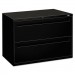 HON 792LP 700 Series Two-Drawer Lateral File, 42w x 19-1/4d, Black HON792LP