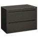HON 792LS 700 Series Two-Drawer Lateral File, 42w x 19-1/4d, Charcoal HON792LS