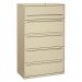 HON 795LL 700 Series Five-Drawer Lateral File w/Roll-Out & Posting Shelves, 42w, Putty HON795LL