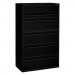 HON 795LP 700 Series Five-Drawer Lateral File w/Roll-Out & Posting Shelves, 42w, Black HON795LP