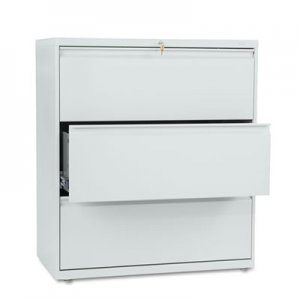 HON 883LQ 800 Series Three-Drawer Lateral File, 36w x 19-1/4d x 40-7/8h, Light Gray HON883LQ