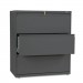 HON 883LS 800 Series Three-Drawer Lateral File, 36w x 19-1/4d x 40-7/8h, Charcoal HON883LS