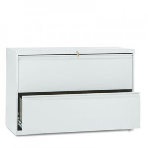 HON 892LQ 800 Series Two-Drawer Lateral File, 42w x 19-1/4d x 28-3/8h, Light Gray HON892LQ