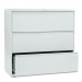 HON 893LQ 800 Series Three-Drawer Lateral File, 42w x 19-1/4d x 40-7/8h, Light Gray HON893LQ