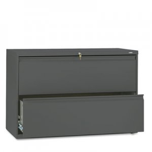 HON 892LS 800 Series Two-Drawer Lateral File, 42w x 19-1/4d x 28-3/8h, Charcoal HON892LS