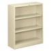 HON S42ABCL Metal Bookcase, Three-Shelf, 34-1/2w x 12-5/8d x 41h, Putty HONS42ABCL