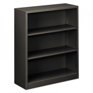 HON S42ABCS Metal Bookcase, Three-Shelf, 34-1/2w x 12-5/8d x 41h, Charcoal HONS42ABCS