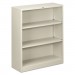 HON S42ABCQ Metal Bookcase, Three-Shelf, 34-1/2w x 12-5/8d x 41h, Light Gray HONS42ABCQ