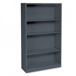 HON S60ABCS Metal Bookcase, Four-Shelf, 34-1/2w x 12-5/8d x 59h, Charcoal HONS60ABCS