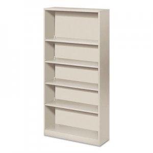 HON S72ABCQ Metal Bookcase, Five-Shelf, 34-1/2w x 12-5/8d x 71h, Light Gray HONS72ABCQ