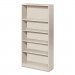 HON S72ABCQ Metal Bookcase, Five-Shelf, 34-1/2w x 12-5/8d x 71h, Light Gray HONS72ABCQ