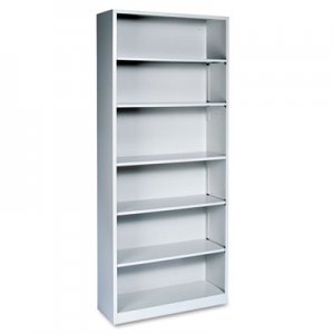 HON S82ABCQ Metal Bookcase, Six-Shelf, 34-1/2w x 12-5/8d x 81-1/8h, Light Gray HONS82ABCQ