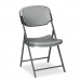 Iceberg 64007 Rough N Ready Series Resin Folding Chair, Steel Frame, Charcoal ICE64007