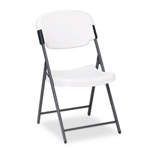 Iceberg 64003 Rough N Ready Series Resin Folding Chair, Steel Frame, Charcoal ICE64003