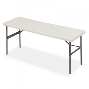 Iceberg 65383 IndestrucTables Too 1200 Series Resin Folding Table, 72w x 24d x 29h, Platinum ICE65383