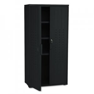 Iceberg 92551 OfficeWorks Resin Storage Cabinet, 33w x 18d x 66h, Black ICE92551