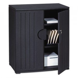 Iceberg 92561 OfficeWorks Resin Storage Cabinet, 36w x 22d x 46h, Black ICE92561