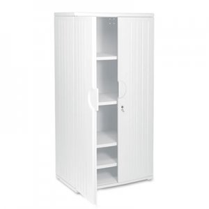 Iceberg 92573 OfficeWorks Resin Storage Cabinet, 36w x 22d x 72h, Platinum ICE92573