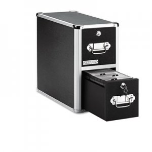 Vaultz VZ01094 Two-Drawer CD File Cabinet, Holds 330 Folders/120 Slim/60 Std. Cases IDEVZ01094